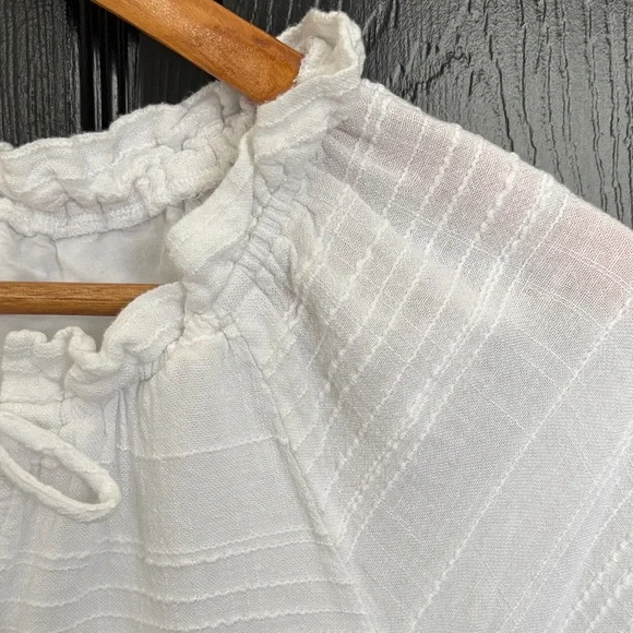 Cloth and Stone White Ruffle Sleeve Dress - Picture 4 of 5